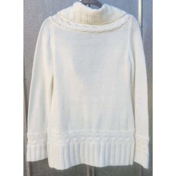 Pink Rose Ivory Knit Cardigan Size L - Picture 6 of 8